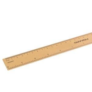 103990 Gold Ruler 12in Square End 1x1