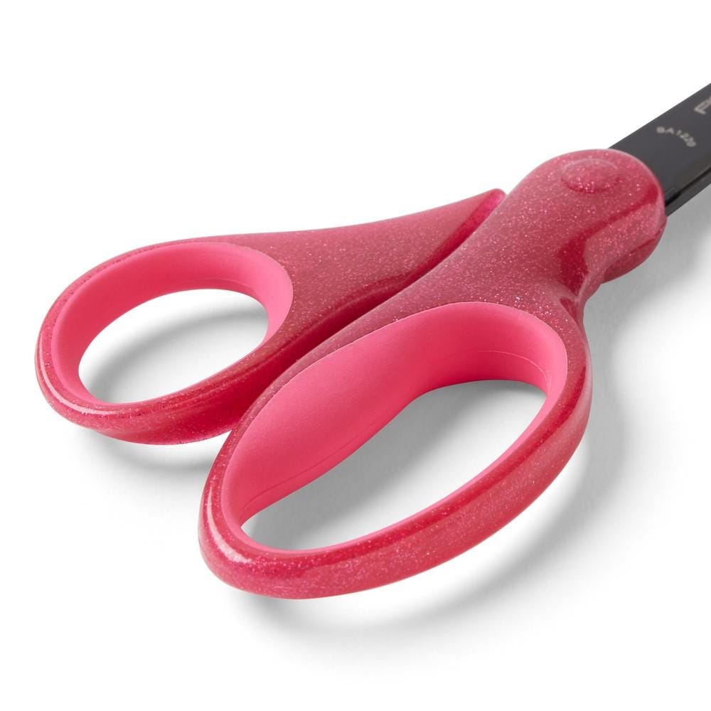 134582 Sparkle Non-stick SoftGrip Student Scissors 7in_Pink_D2_1x1 134582 Sparkle Non stick SoftGrip Student Scissors