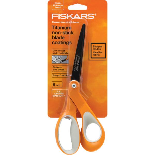 153900 1006 Non stick Titanium SoftGrip Scissors 8in PKG HR