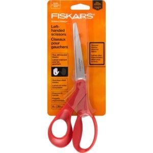 194500-1009 All-purpose Left-handed Scissors 8in_Red_PKG_HR 194500 1009 All purpose Left handed Scissors 8in Red PKG HR