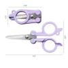 195160 Designer Explore Folding scissors Ultra Lilac dimensions in 1x1