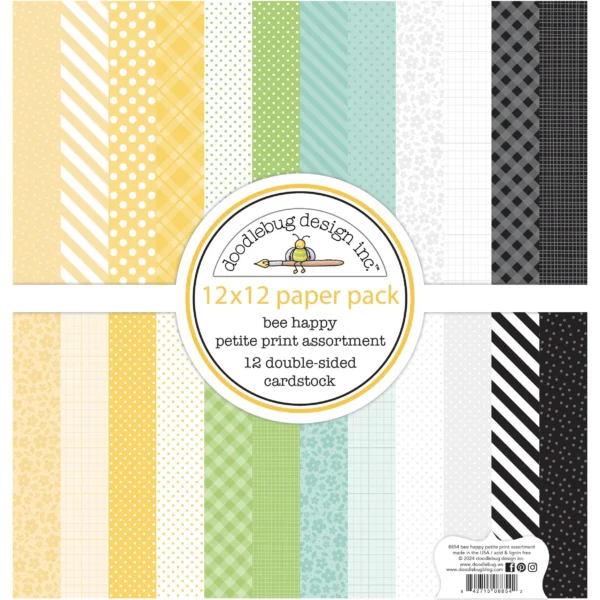 Papeles 12x12 Petite Prints de la Colección Bee Happy