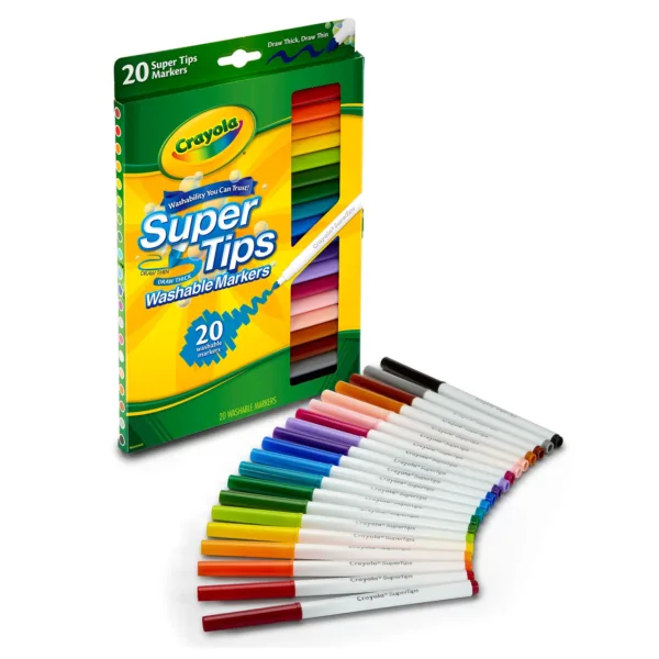 Pilots Lavables Super Tips – Crayola (20 colores)