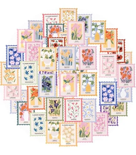 Estampillas Autoadhesivas Florales