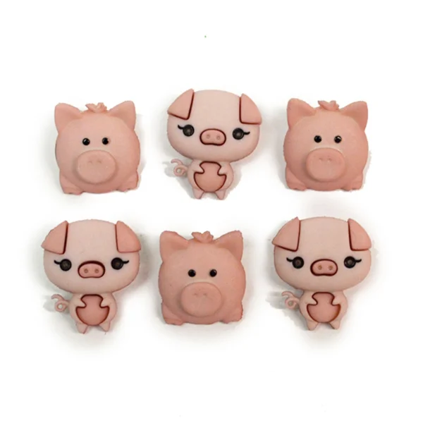 Botones decorativos Pig Pen