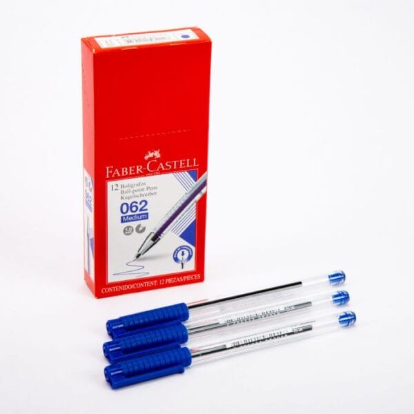Inicio 6 Lapicero Azul Punta Fina Faber-Castell