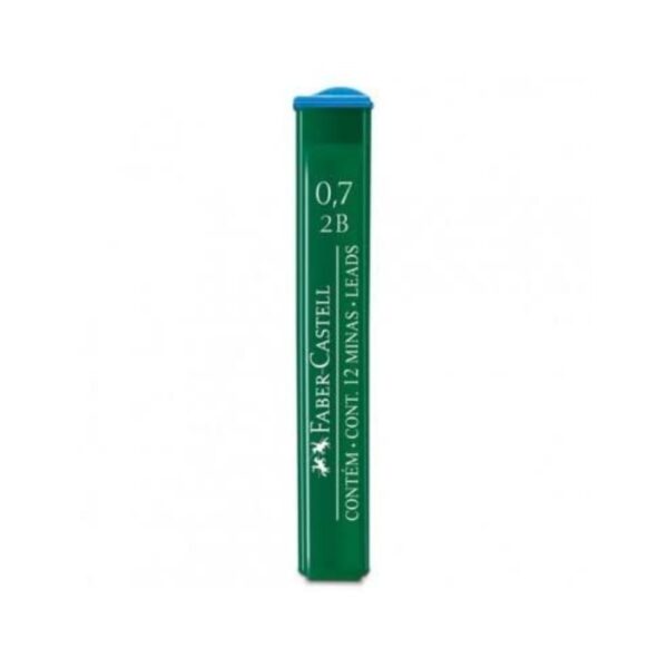 Minas Faber-Castell Super Polymer 0.7 mm 2B – Tubo con 12 Minas