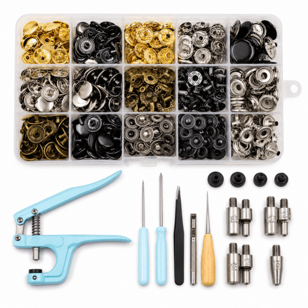 Kit Metálico para Colocar Broches de Presión