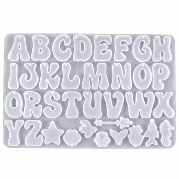 Molde de Silicón Letras y Figuras