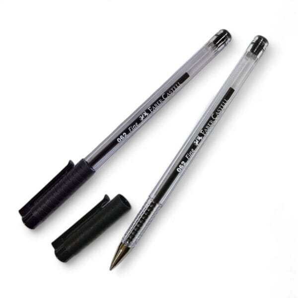 Inicio 5 Lapicero Negro Punta Fina Faber-Castell